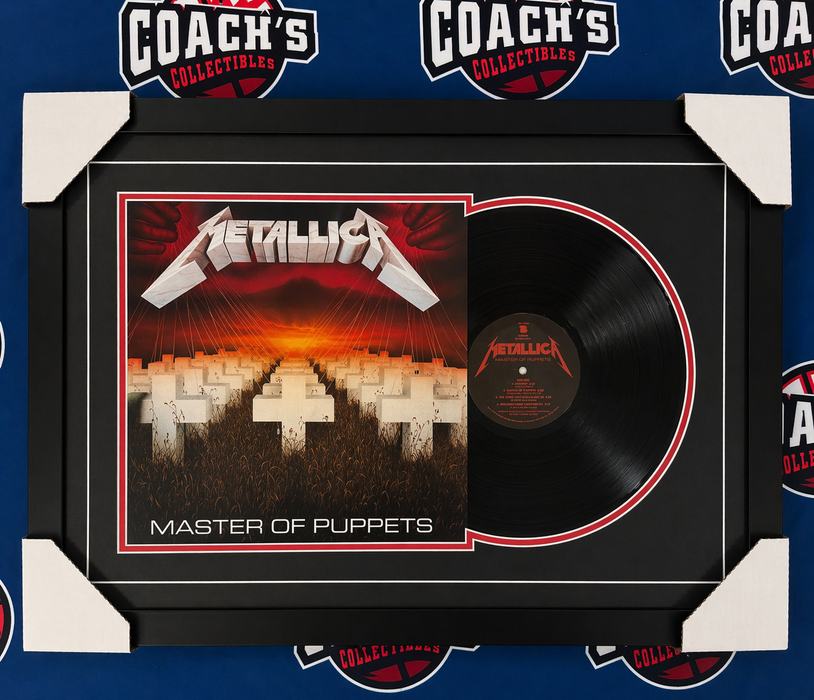FRAMED UNSIGNED Metallica "Master of Puppets" Album Cover w/ Vinyl