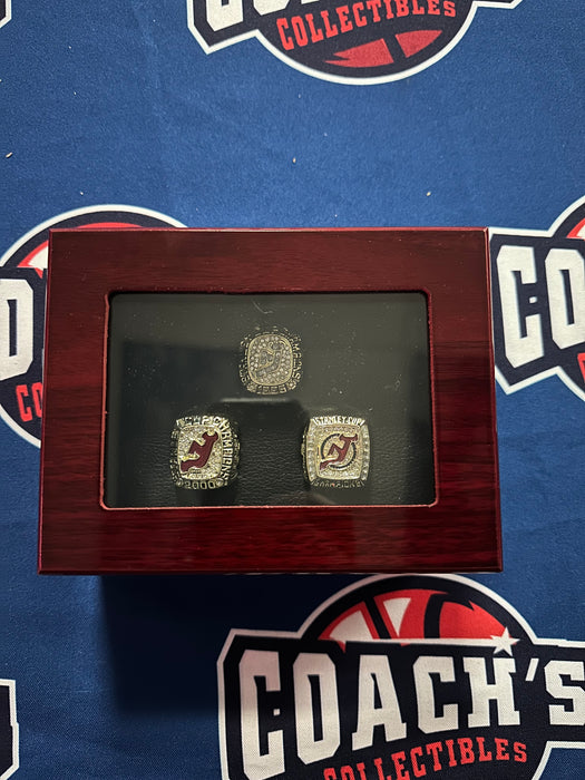 New Jersey Devils 3pc Replica NHL Stanley Cup Ring Set w/ Display Box