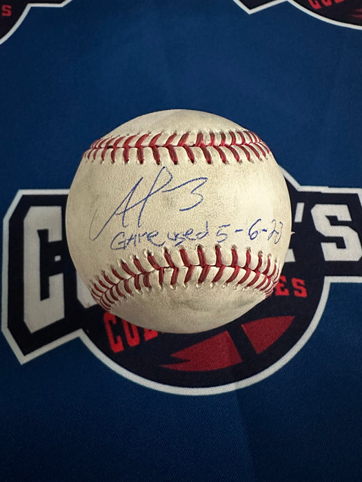 Francisco Alvarez Autographed GAME USED Baseball with Game Used 5/6/23 Inscription (Beckett/MLB)