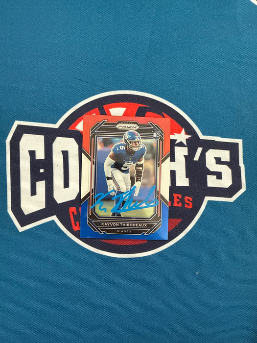 Kayvon Thibodeaux Autographed 2022 Panini Prizm RWB Parallel #370 RC (GTP)