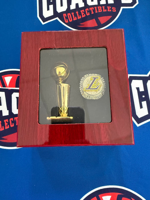 Los Angeles Lakers 2pc 2020 Replica NBA Championship Ring & Trophy Set with Display Box