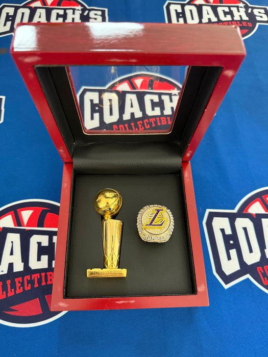 Los Angeles Lakers 2pc 2020 Replica NBA Championship Ring & Trophy Set with Display Box