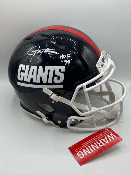 Lawrence Taylor Autographed NY Giants Full Size Retro Spd Authentic Helmet w/ HOF 99 Inscription (JSA)