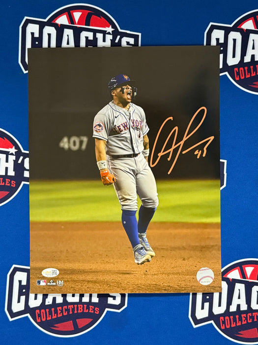 Francisco Alvarez Autographed 11x14 HR Celebration Photo (JSA)