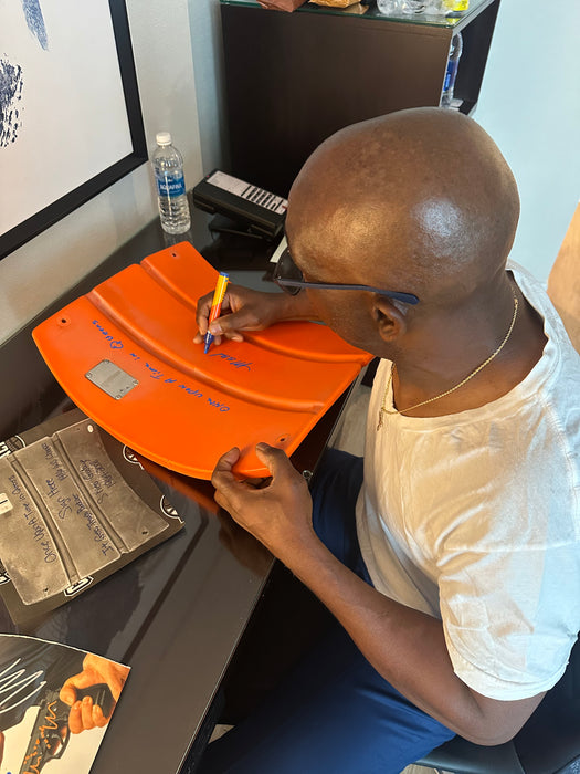 Mookie Wilson Autographed Shea Stadium Authentic Orange Seat Back w/ Multi Inscription (JSA)