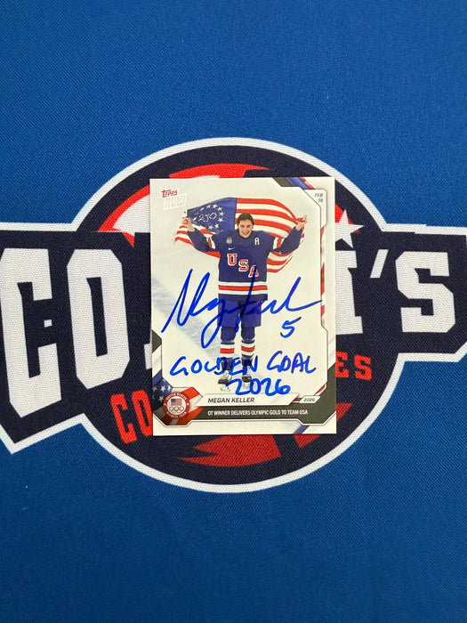 Megan Keller Autographed 2026 Topps Now USA Hockey Card #15 w/ Inscription (GTP)