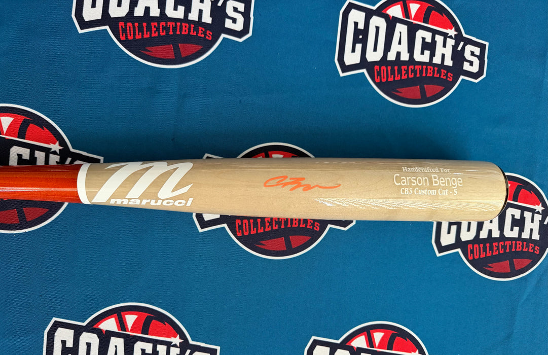 Carson Benge Autographed Marucci Game Model Bat (JSA)