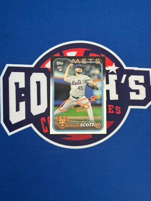 Christian Scott Autographed 2024 Topps Rookie Card #US218 (GTP)