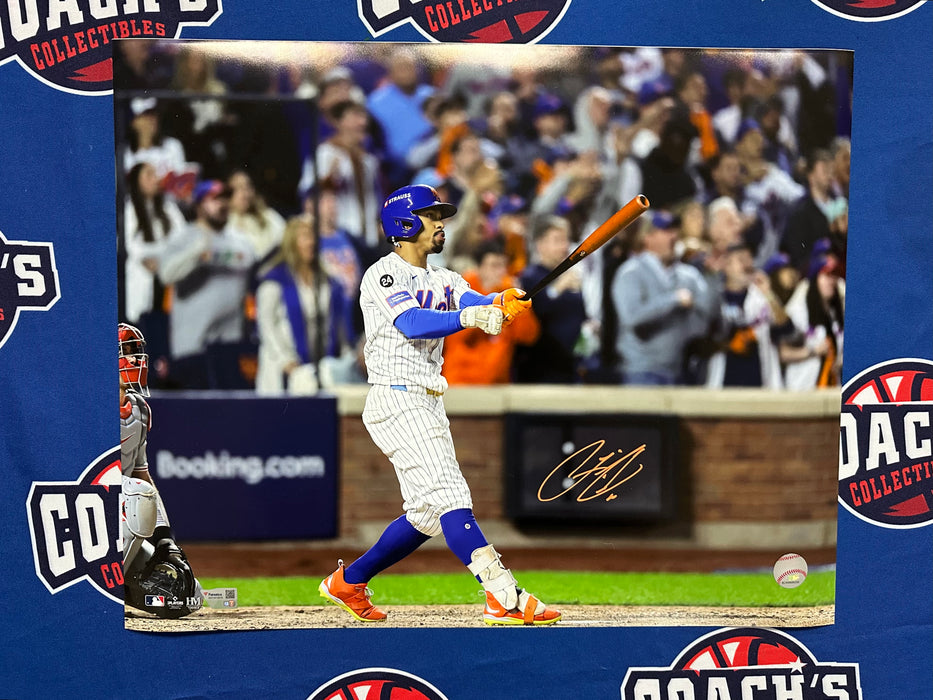 Francisco Lindor Autographed 16x20 Grand Slam vs Phillies 2024 NLDS Photo (Fanatics)