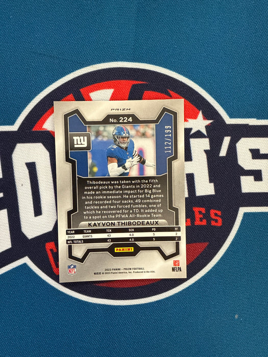 Kayvon Thibodeaux Autographed 2023 Panini Prizm #224 Blue 112/199 Card (GTP)