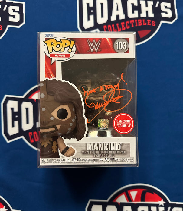 Mick Foley Autographed Mankind Funko Pop #103 (JSA)