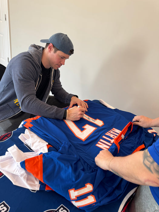 Matt Martin Autographed CUSTOM NY Islanders Blue Jersey (JSA)