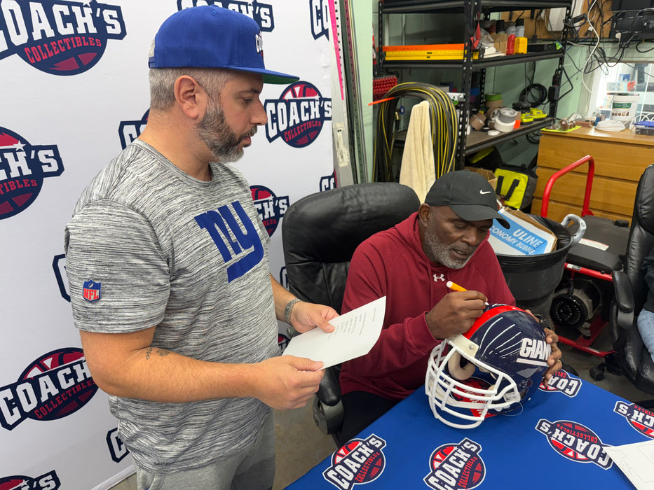 Lawrence Taylor Autogarphed New York Giants Retro VsR4 Authentic Helmet w/ 8 Inscriptions (JSA)
