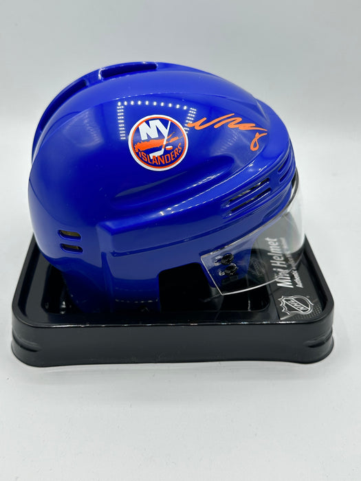 Noah Dobson Autographed NY Islanders Blue Mini Helmet (Fanatics)