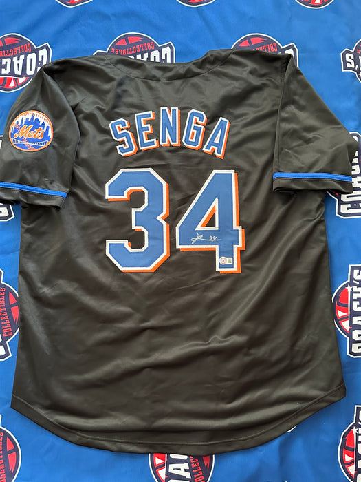 Kodai Senga Autographed CUSTOM NY Mets Black Jersey (Beckett)