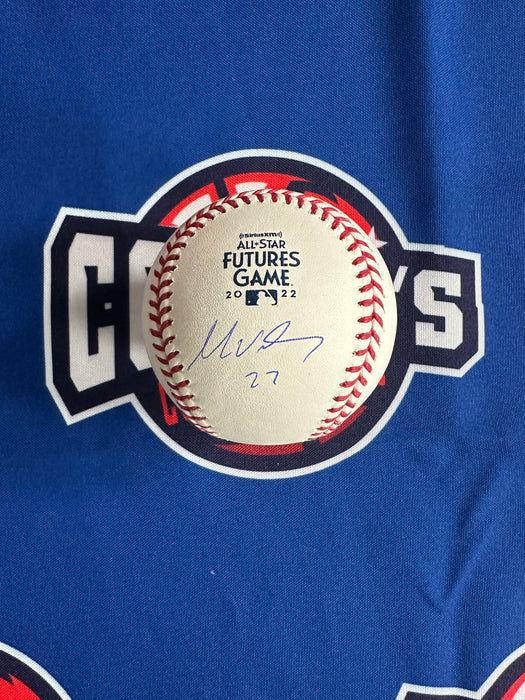 Mark Vientos Autographed 2022 Futures Game OML Baseball (Beckett)