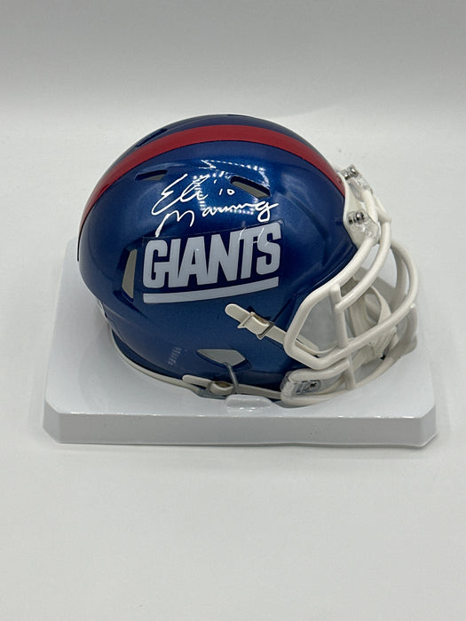 Eli Manning Autographed NY GIants Color Rush Speed Mini Helmet (Fanatics)