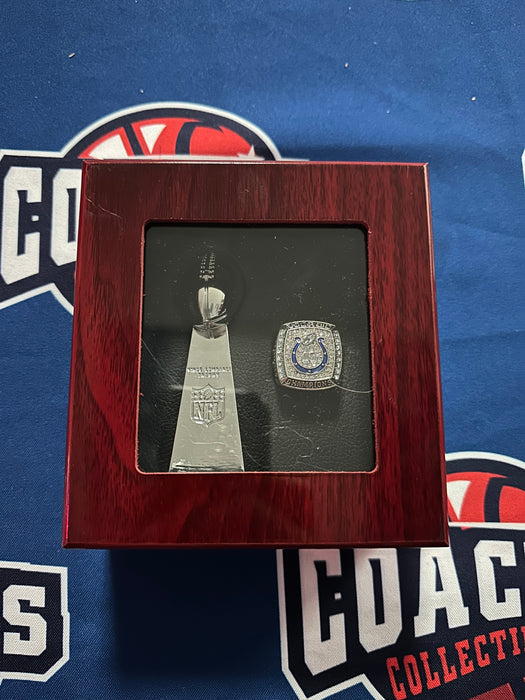 Indianapolis Colts 2pc Replica Super Bowl Ring & Trophy with Display Box