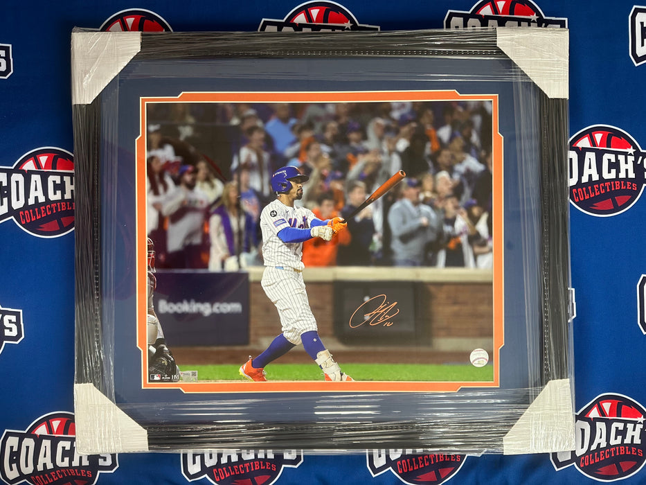 FRAMED Francisco Lindor Autographed 16x20 Grand Slam vs Phillies 2024 NLDS Photo (Fanatics)