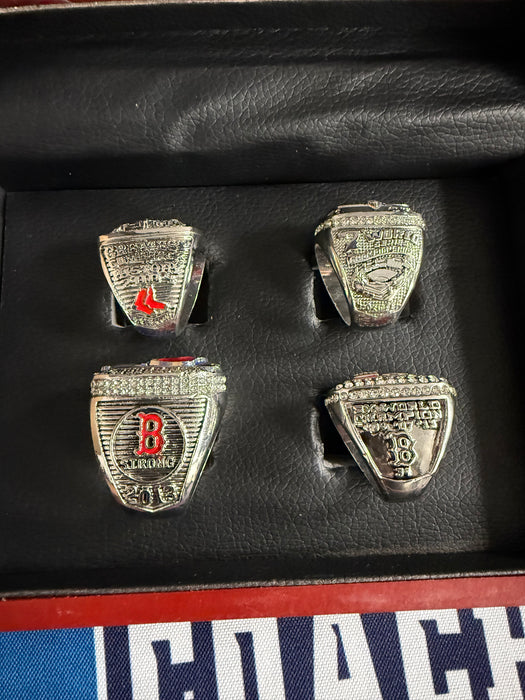Boston Red Sox David Ortiz 4pc World Series & MVP Ring Set w/ Display Box
