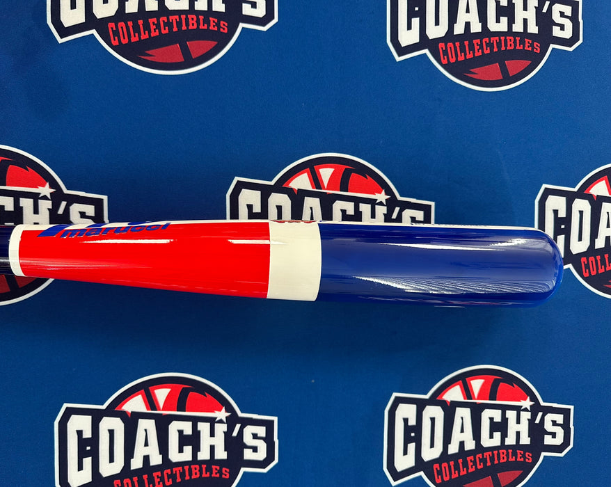 Jose Reyes Autographed Dominican Republic Flag Marucci Game Model Bat-Blue Handle (JSA)