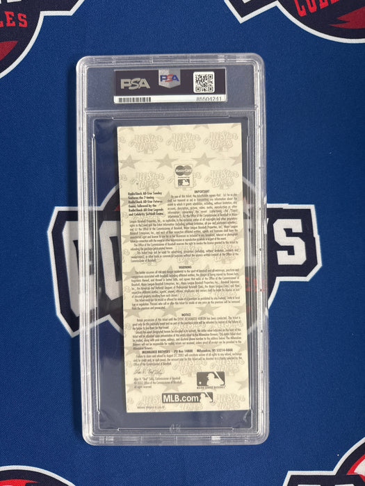 Jose Reyes Autographed 2002 Futures Game Ticket Stub with Inscription Gem 10 Auto Grade (PSA SLABBED)