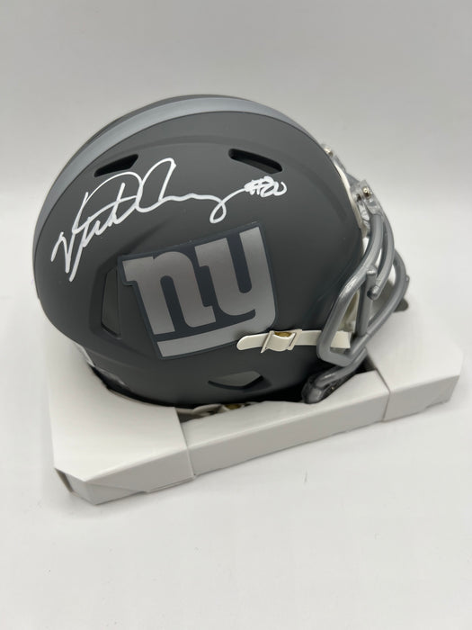 Victor Cruz Autographed NY Giants Slate Alternate Mini Helmet (Beckett)