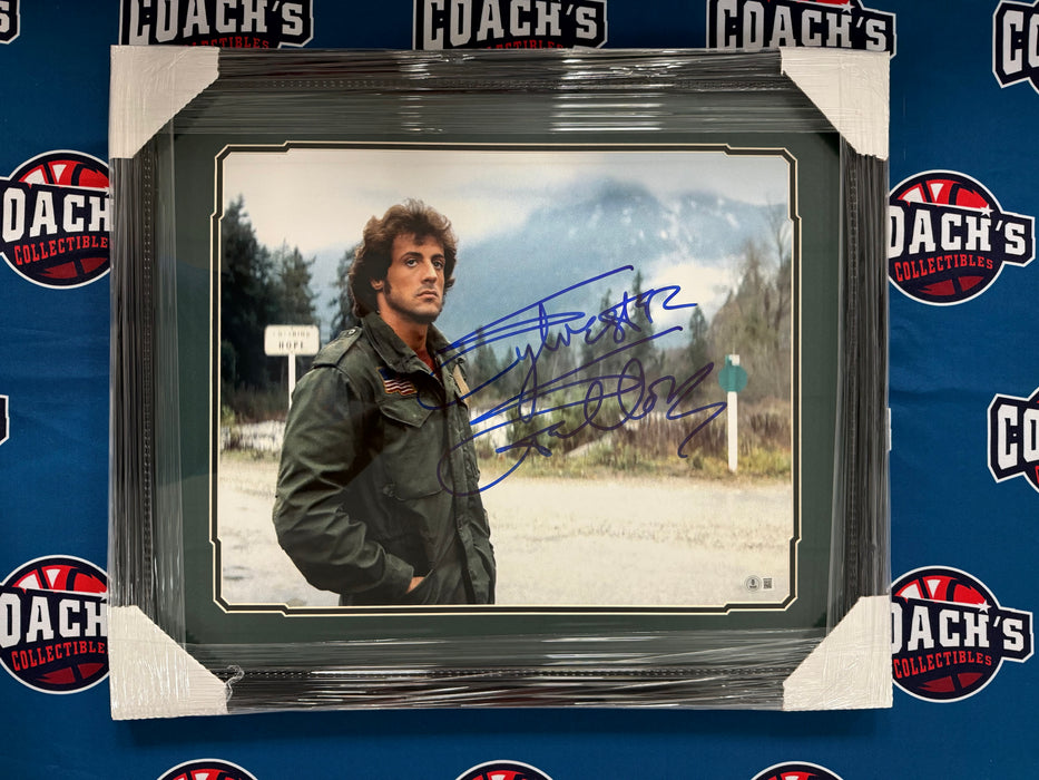 FRAMED Sylvester Stallone Autographed "Rambo" 16x20 Photo (Beckett)