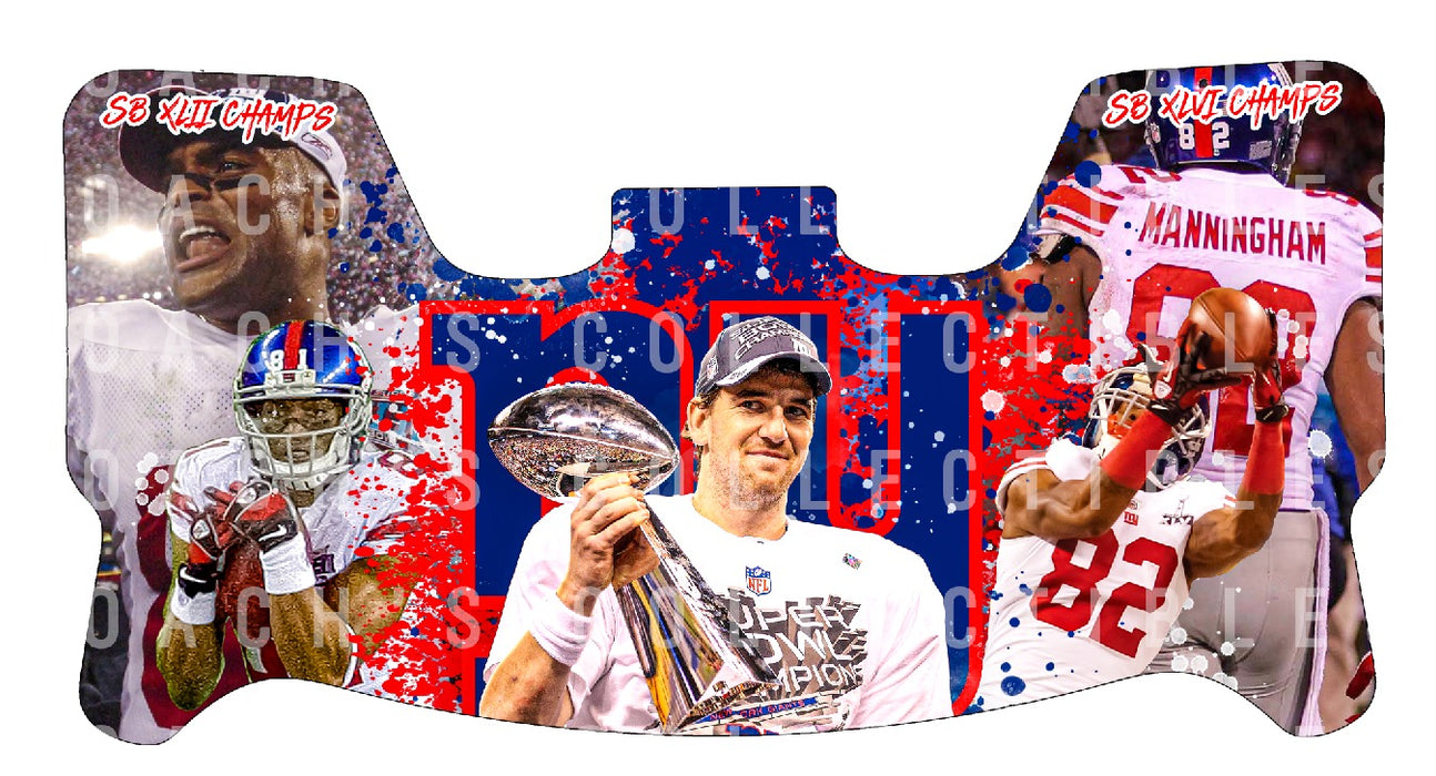 Eli Manning Custom Visor for Any Full Size Riddell Helmet (Universal Fit)