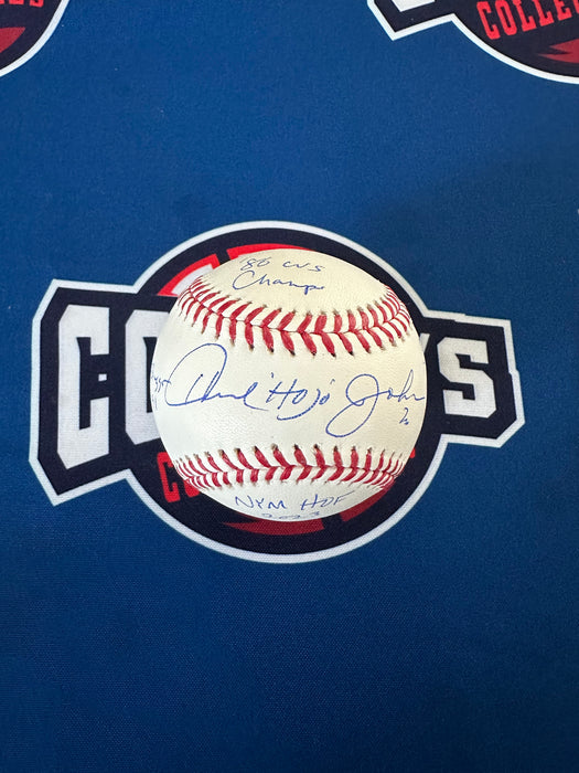 Howard "HoJo" Johnson Autographed OML Baseball with Multi Inscription (Beckett)