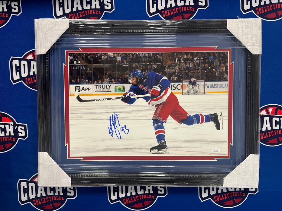 FRAMED Mika Zibanejad Autographed 12x18 Photo (JSA)