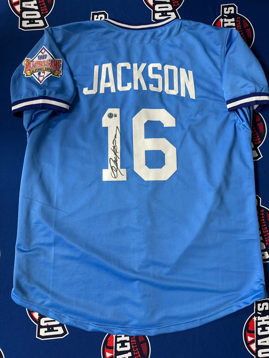 Bo Jackson Autographed CUSTOM Kansas City Royals Jersey (Beckett)