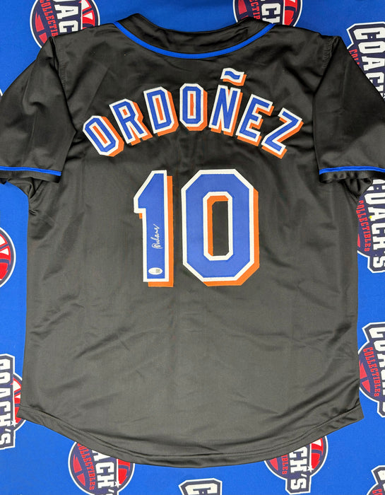 Rey Ordonez Autographed Custom NY Mets Black Jersey (JSA)