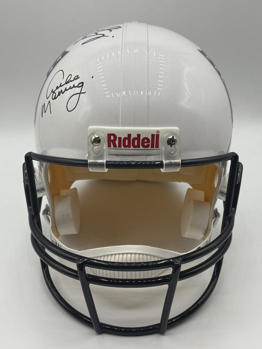 Peyton, Archie & Eli Manning Family Autographed Full Size NFL Shield Replica vsr4 Helmet (Fanatics)