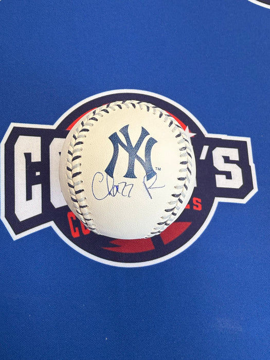 Chazz Palminteri Autographed NY Yankees Team Stich Logo Ball (JSA)