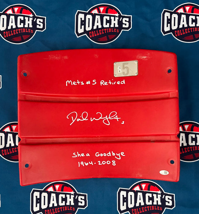 David Wright Autographed Shea Stadium Authentic Red Seat Back w/ Multi Inscription  (JSA)