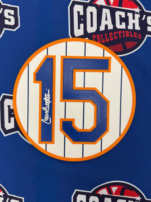 Carlos Beltran Autographed 9” Retired Number Plaque (Beckett)