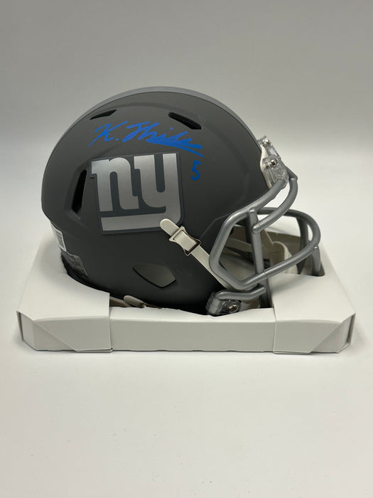 Kayvon Thibodeaux Autographed NY Giants Slate Mini Helmet (Beckett)