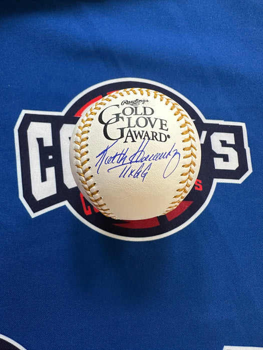 Keith Hernandez Autographed Gold Glove Baseball w/ 11x GG (Beckett)