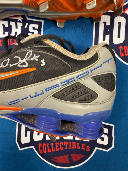 GAME USED David Wright Autographed PAIR of Blue Nike Cleats w/ Game Used Inscription (Beckett)