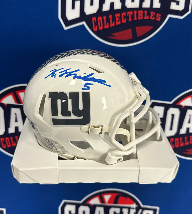 Kayvon Thibodeaux Autographed NY Giants Salute to Service Speed Mini Helmet (Beckett)