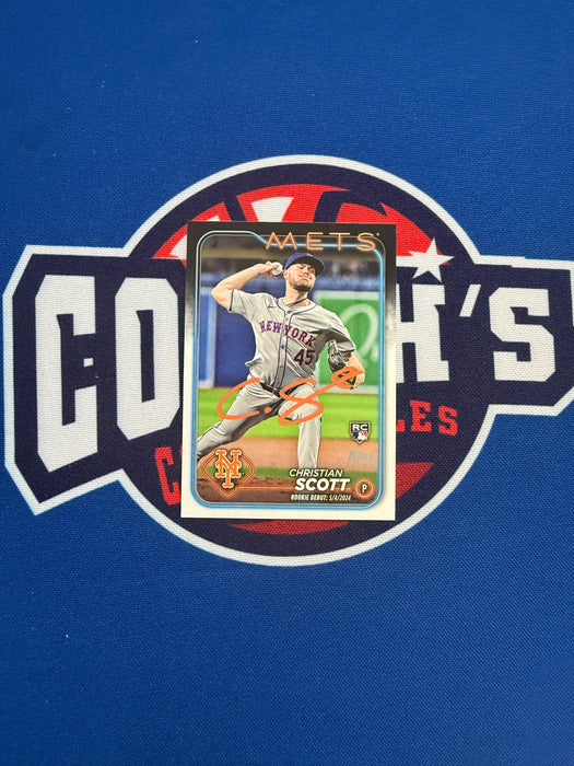 Christian Scott Autographed 2024 Topps Rookie Card #US253 (GTP)