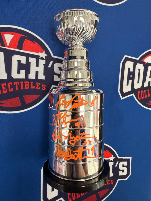 Islander Legends Multi Autographed 8" Mini NHL Stanley Cup w Display Box (JSA)