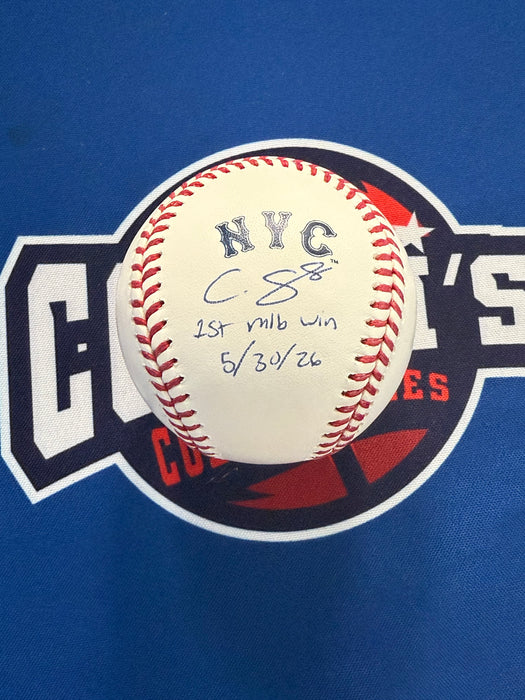 Christian Scott Autographed City Connect Logo OML Baseball w/ 1st MLB Win 5-30-26 (JSA)