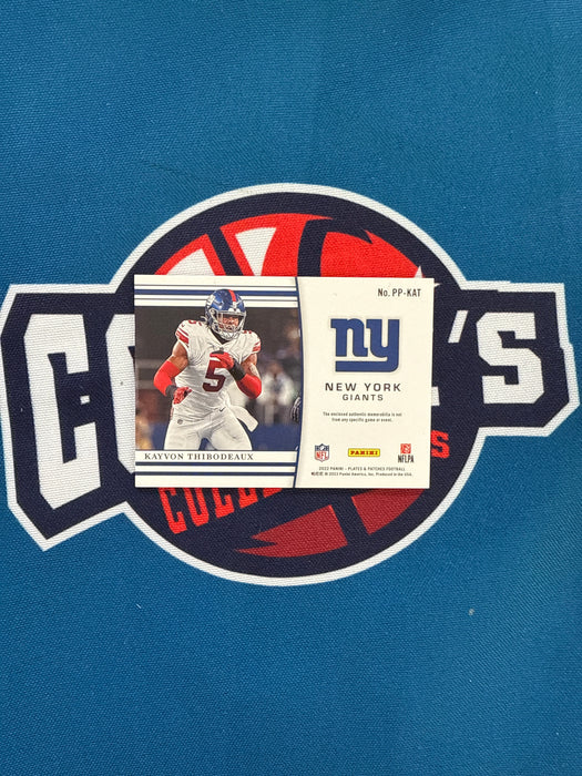 Kayvon Thibodeaux Autographed 2022 Panini Plates & Patches Rookie Card (GTP)