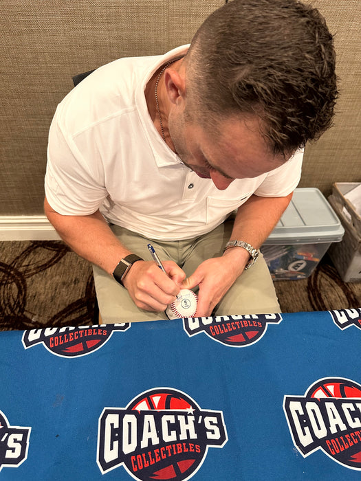 David Wright Autographed Retirement Logo Baseball with Inscription "Last to Wear #5" (JSA)