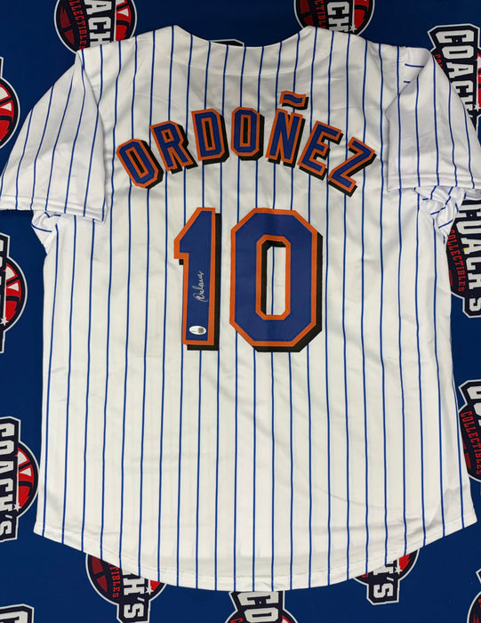 Rey Ordonez Autographed Custom NY Mets Pinstripe Jersey (JSA)