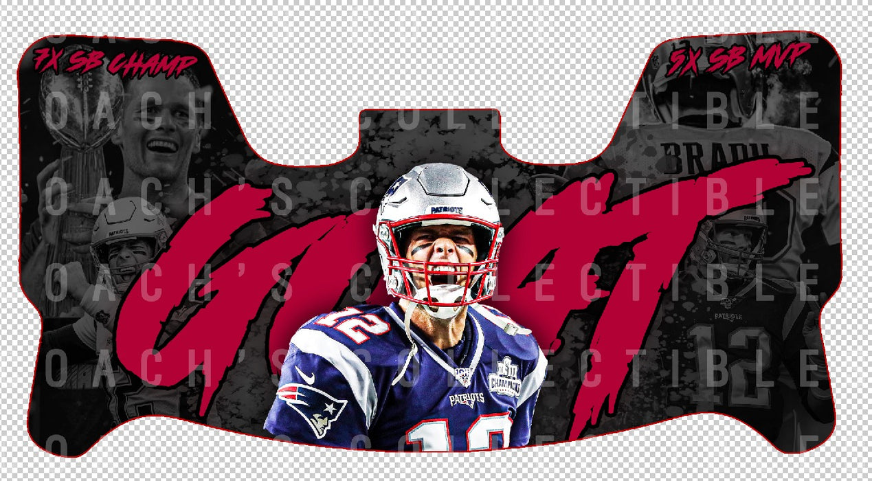 Tom Brady Custom Visor for Any Full Size Riddell Helmet (Universal Fit)