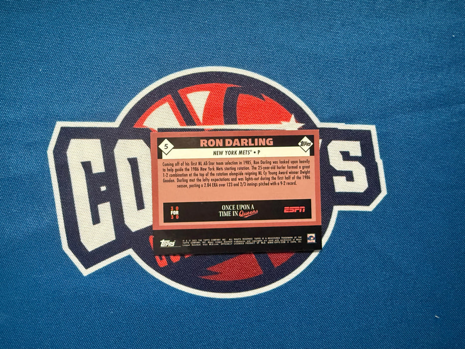 Ron Darling Autographed 2021 Topps Once Upon a Time in Queens Special Set Card (GTP)