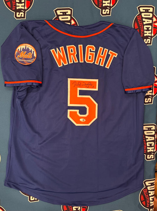 David Wright Autographed NY Mets CUSTOM Blue Jersey (JSA)